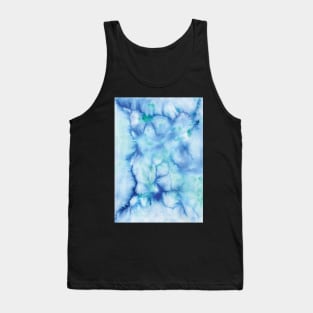 Blue Watercolor Texture Tank Top